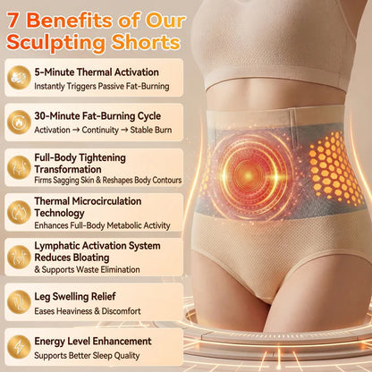 CUSIJAS® Moringa & Berberine 4-In-1 Micro-Particle Sculpting & Fat-Burn Shorts