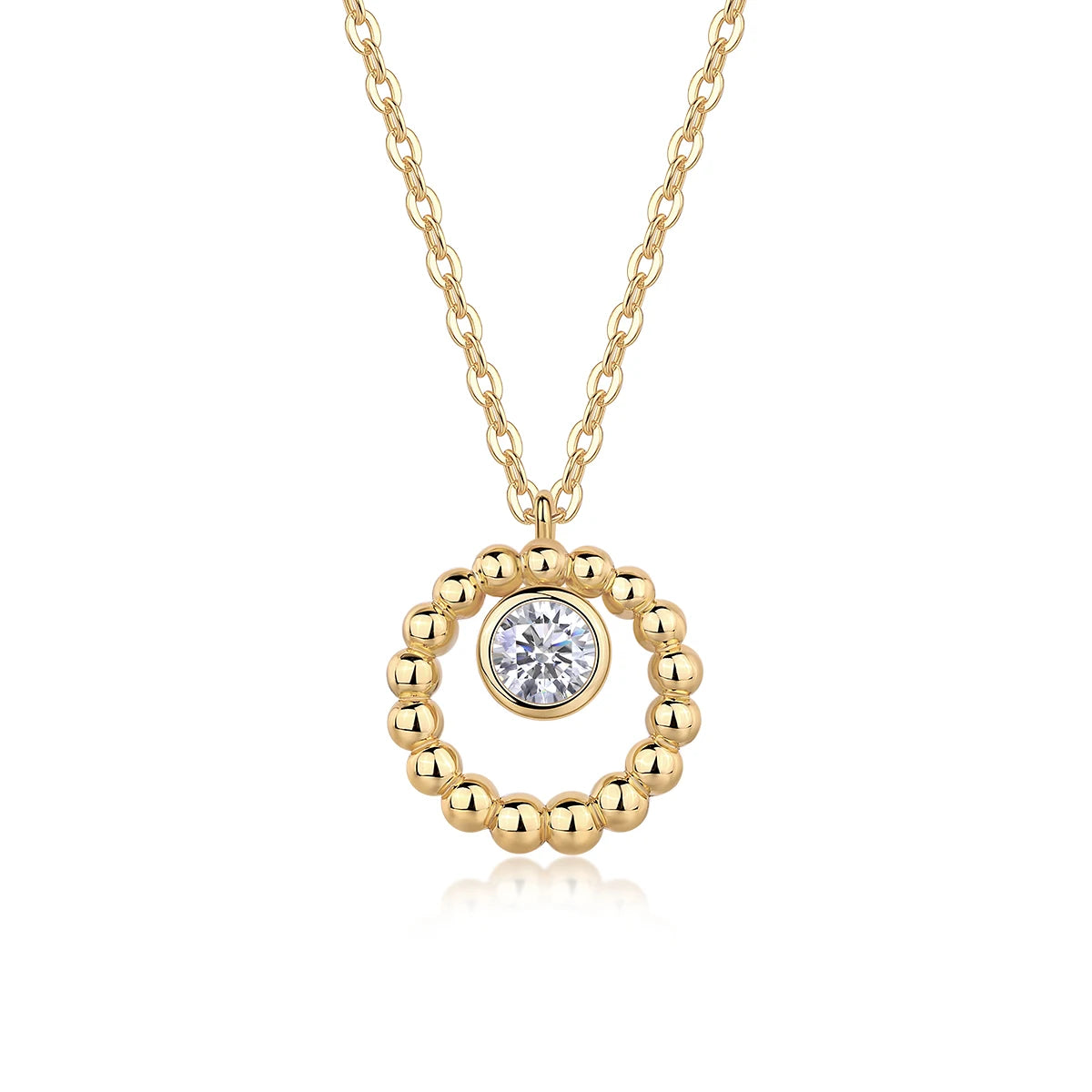 Material 100% 925 Sterling Silver Necklace  Main Stone Weight/Quantity  1 Moissanite Diamond  Gemstone Size  White Moissanite Di
